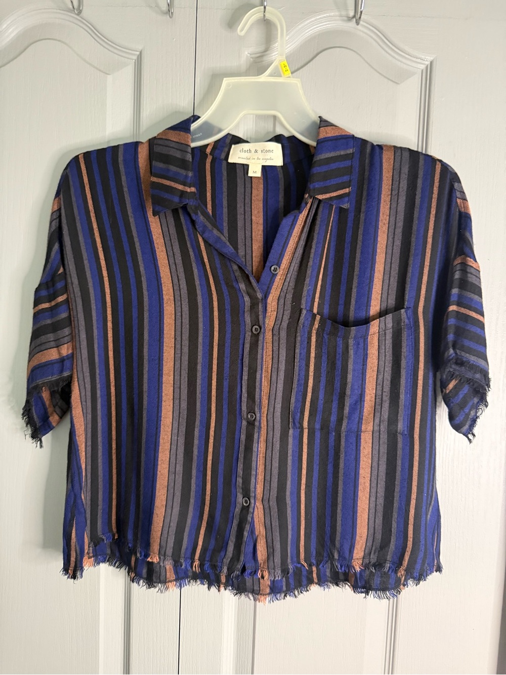 cloth & stone Striped Shirt in Blue and Brown